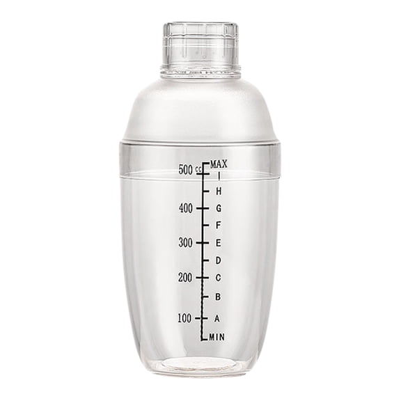 Drinkware Transparent Plastic Scale Shaker Cup 1 Pack Kitchen Gadget, Clear Measure Bar Supplies, Beverage Container for Milk Tea Homemade Fruit Drink Blending