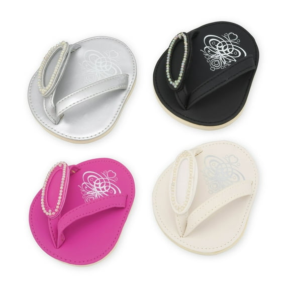 Drinkwear 4-Piece Framed Beads Flip Flop Coasters for Wine, Beer and Cocktail, Ideal for Wine Lover, Bar, Holiday, Housewarming, Party, Wedding and Birthday