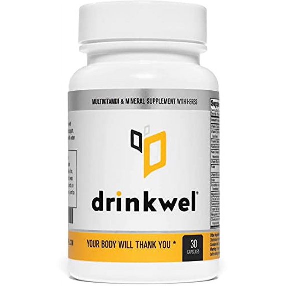 Drinkwel Better Mornings - Premium Multivitamin Supplement - Liver Cleanse, Detox, Immune Support- Milk Thistle, Vitamin C, Zinc, Magnesium - 30 Count