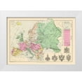 thumbnail image 1 of Drioux 18x14 White Modern Wood Framed Museum Art Print Titled - Europe Political Divisions - Drioux 1882, 1 of 4