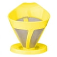 thumbnail image 1 of Drip Coffee Filter Stainless Steel Strainer Fine-Grained Tea Funnel Drip-Type Without Paper Yellow, 1 of 1
