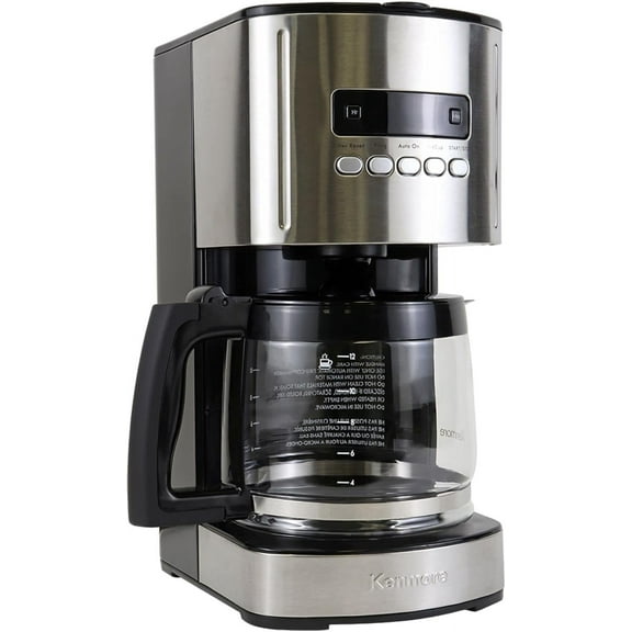 Drip Coffee Maker - 12-cup Programmable Coffee Maker with Glass Pot, Automatic Power-off, Large-capacity Water Tank, and Reusable Filter.