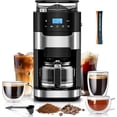 thumbnail image 1 of Drip Coffee Maker with Built-in Grinder, 10-Cup Grind and Brew Machine Timer, Descaling Alert, Programmable Strength, 1.5L Water Tank, 2H Keep Warm for Home/Office, 1 of 4
