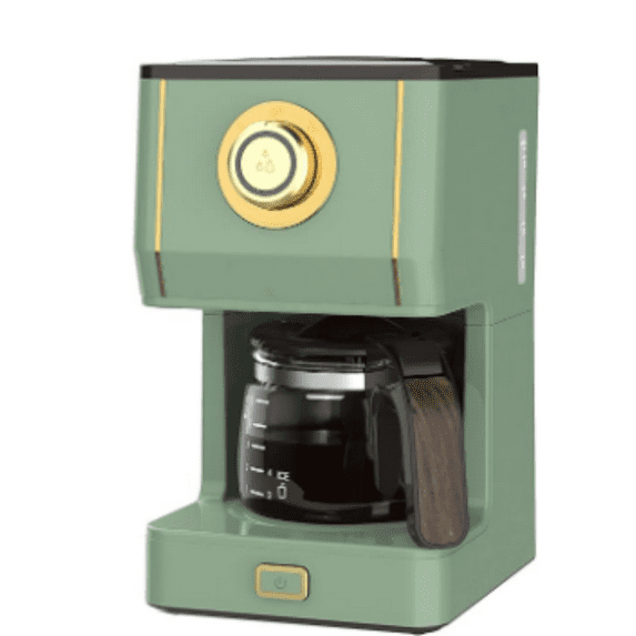 Drip Coffee Maker, Coffee Machine with 25 Oz Glass Coffee Pot, Retro Style Coffee Maker with Reusable Filter & Three Brewing Modes, 30minute-Warm-Keeping, Matcha Green