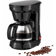 Coffee Maker, 6-Cup Drip Coffee Maker with Glass Carafe, Reusable Filter, Pause and Serve, Keep Warm, Black