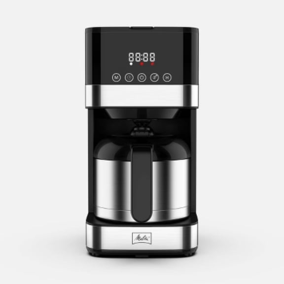 Drip Coffeemaker with Thermal Carafe, Stainless Steel, Digital Display, Auto Shut-Off, 8 Cup Capacity