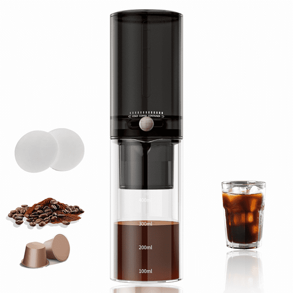 Kozeewarm Cold Brew Coffee Maker – Portable, Leak-Proof, Reusable Pitcher for Smooth Low-Acid Iced Coffee, Easy to Clean, Perfect for Home, Office, Travel