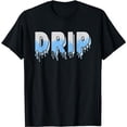 thumbnail image 1 of Drip Dripping Retro University Blue 5s Matching T-Shirt, 1 of 5
