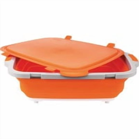 Drip EZ Prep Tub V2 with Cutting Board and Locking Lid - Large BBQ - 1 Piece, Orange Garden & Landscape Use, Standard Connection