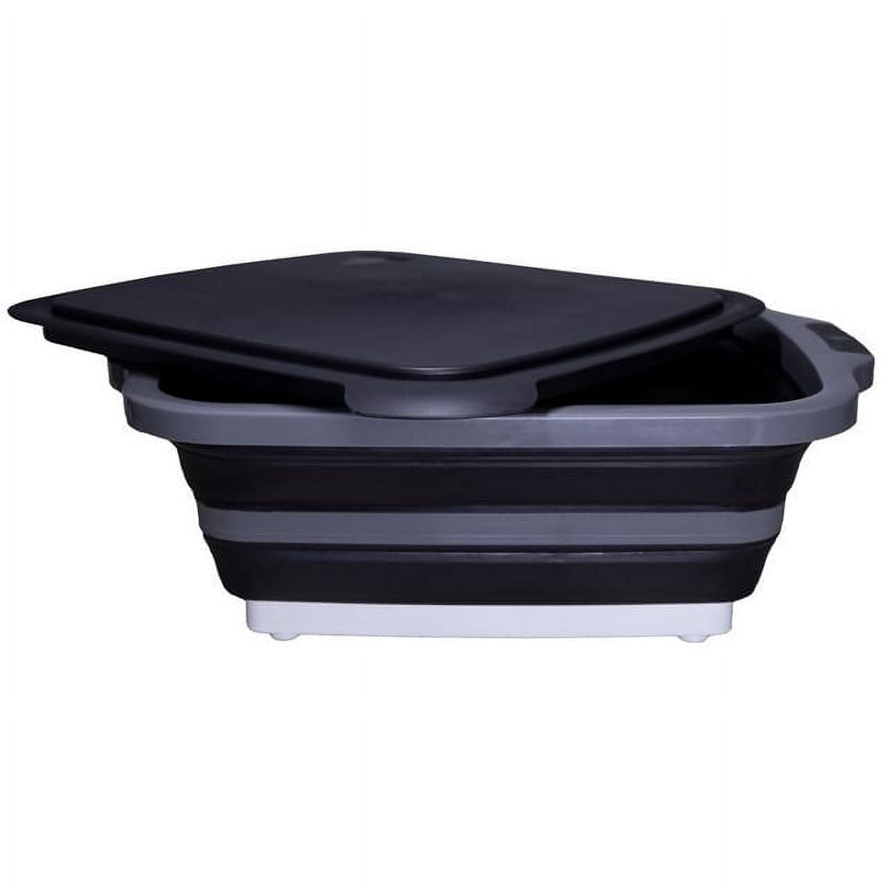DRIPEZ BBQ Prep Tub with Lid and Built-in Cutting Board Foldable Design  TUBLD-12 