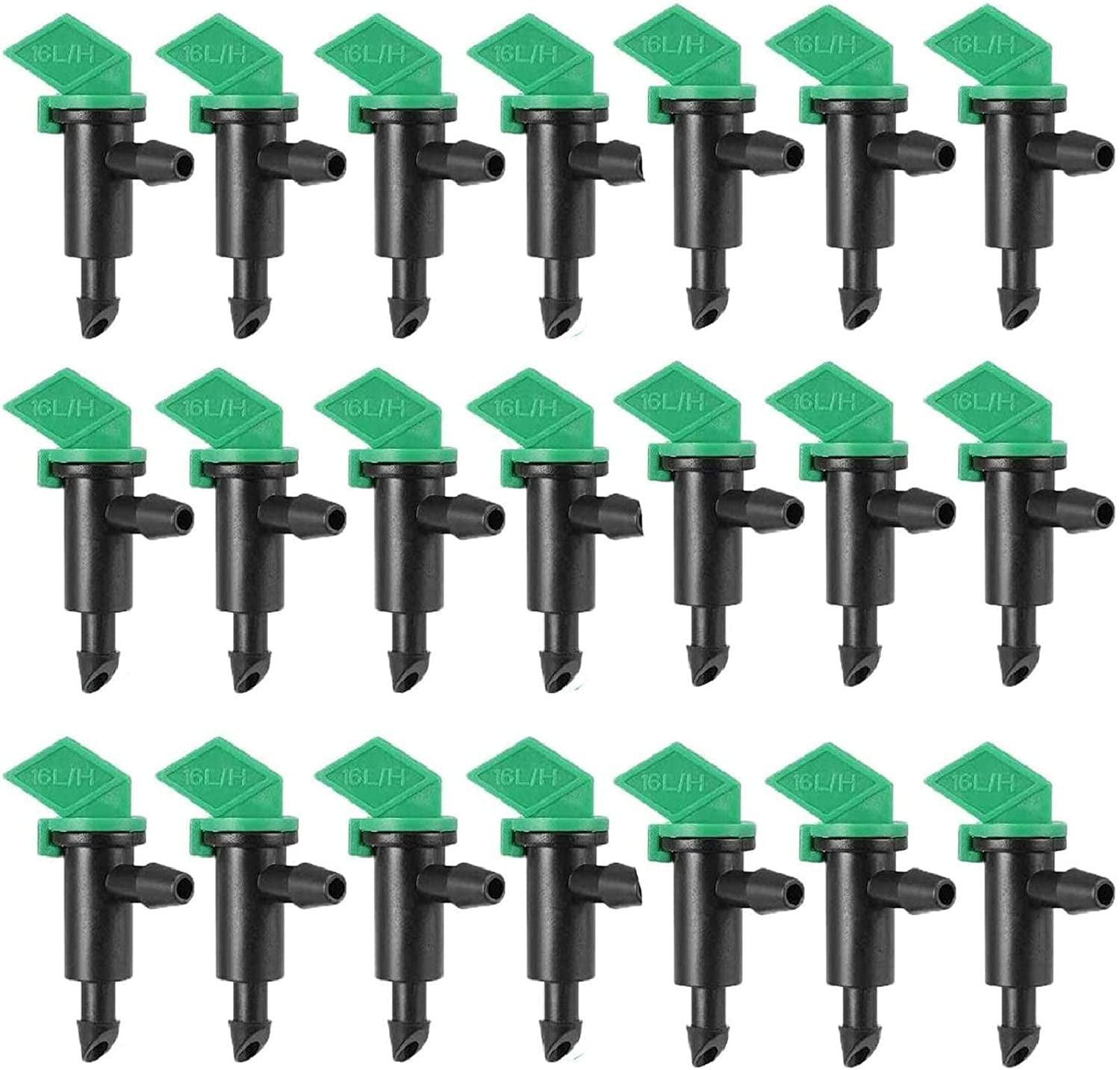 Drip Emitter, Garden Flag Irrigation Drippers 4 GPH, 16L/H Water