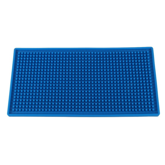Drip-Free Kitchen Drink Mat, Blue, Small Size Waterproof Bar Mat for Coffee & Tea Cups Sarapandan