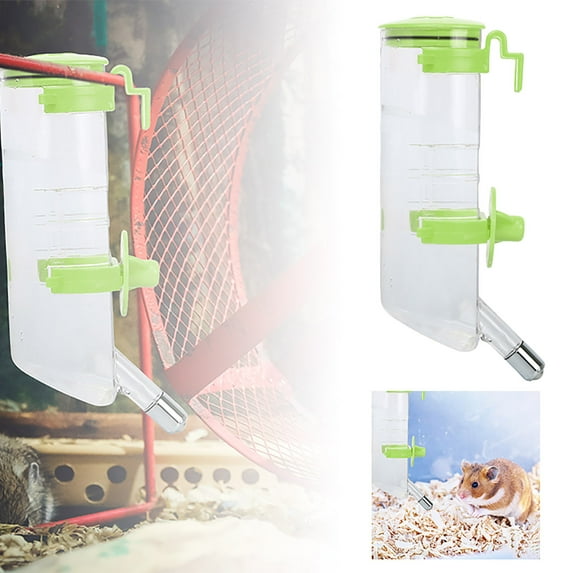 No Hanging Pet Water Bottle - Leak-Proof Automatic Water Dispenser for Dog Crate, Cat Cage & Small Animals (Rabbit/Hamster) - Top Fill Design with Chew-Resistant Spout