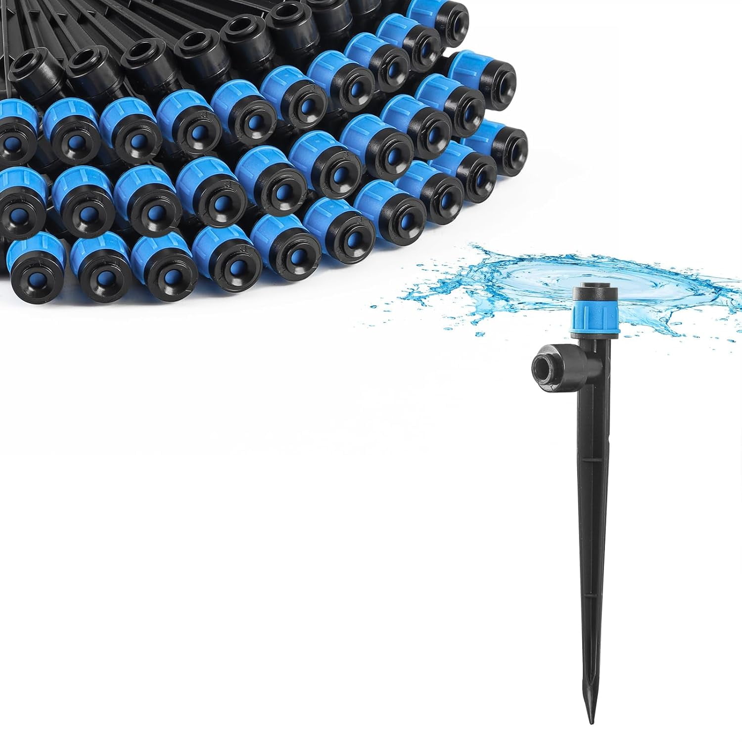 Drip Irrigation Emitters with Adjustable 360 Degree Water Flow Drippers ...