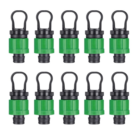 Drip Irrigation End Cap Set 10 pcs for 16mm Drip Tape and 1/2 Inch Tubing For with Leak Resistant Fit