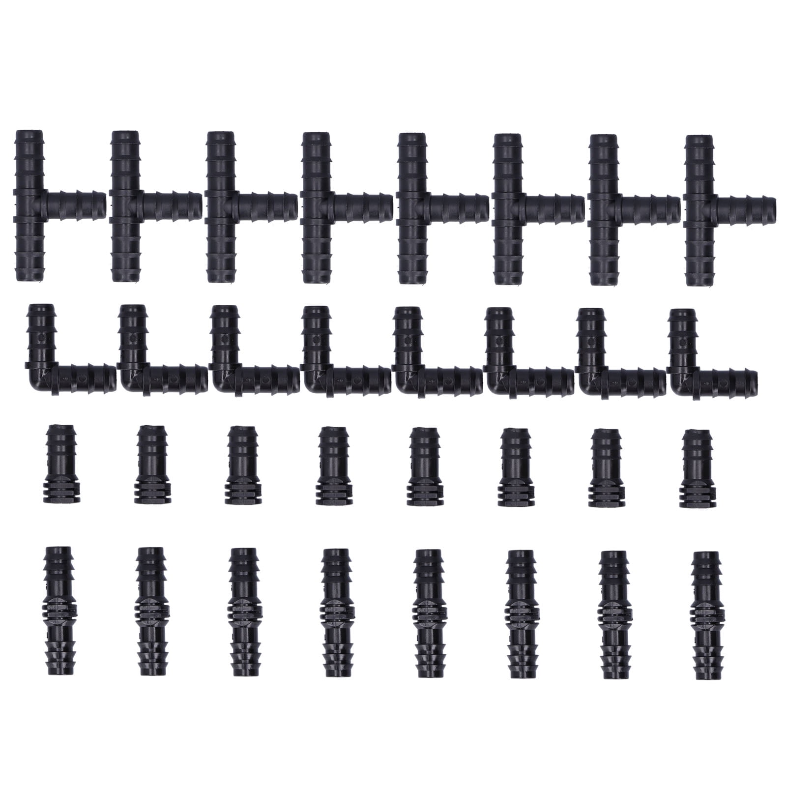 Drip Irrigation Fitting Kit, Drip Irrigation Systems Garden Watering Tool Irrigation Tees Connectors Kit 1/2 Tubing Set  For Gardens