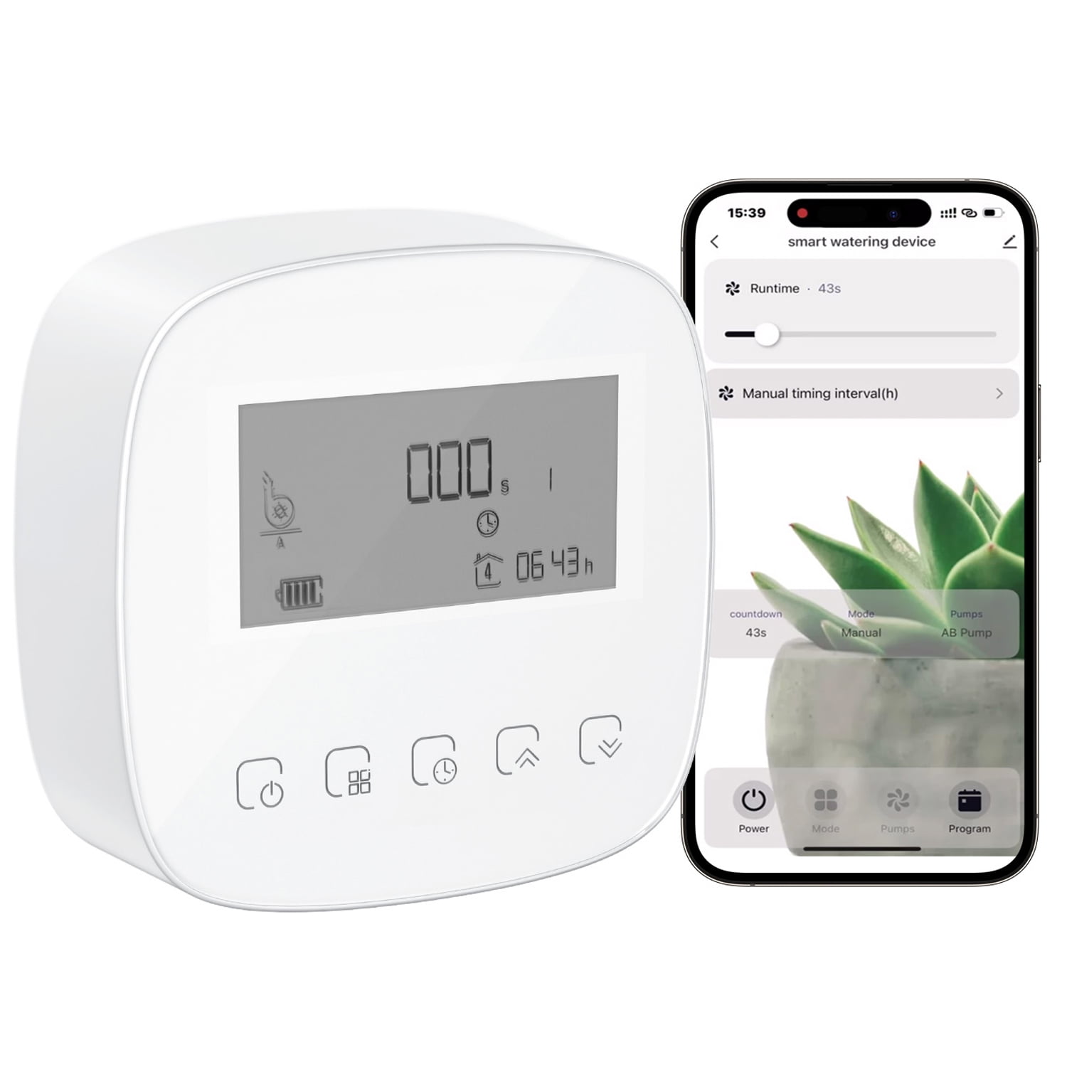 Drip Irrigation System, 2 Pumps for Zone Watering, Programmable Weekly ...