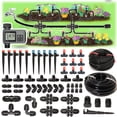 thumbnail image 1 of Drip Irrigation System Kit With Timer, 233 Ft Half-Inch And Quarter-Inch Tubing, Lock Fittings, 360 Degree Fan Sprayers, Automatic Garden Watering, 1 of 9