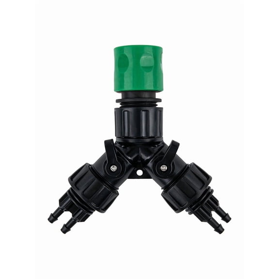 Drip Irrigation Tap Adapter 4-Way Splitter for Garden Automatic Watering System 3/4 Inch to 1/4 Inch Hose Connector for Bonsai Pot Plant Greenhouse Sprinkler Timer