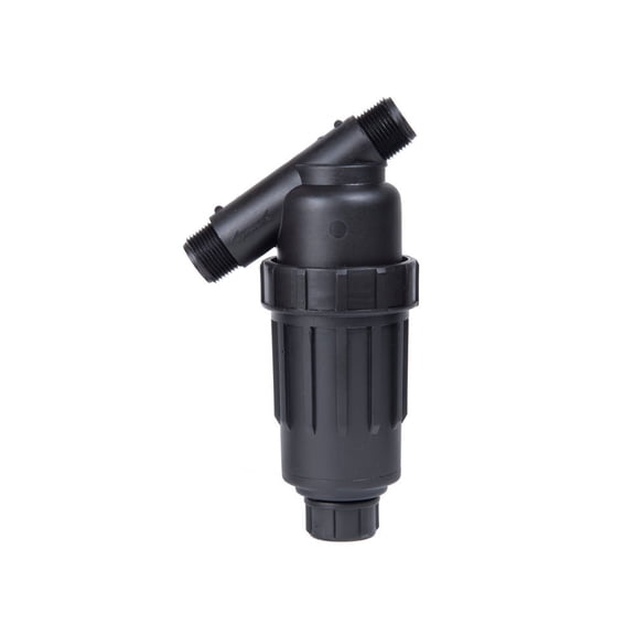 Drip Irrigation Y Filter 155 Mesh 1" Plastic Screen Filter - (1" Pipe Thread With Flush Cap)