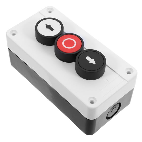 OFFIGAM Weatherproof Momentary Push Button Switch Box Plastic Control Station for Electrical Equipment Use
