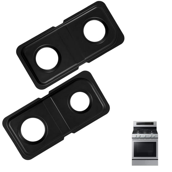 Drip Pans Cooktop for GE Spectra XL44 Gas Stove GE Oven Parts WB34K10009 WB34K10010 Rectangle Range Cooktop Drip Bowls for GE Gas Stove Drip Pans Oven Replacement Parts