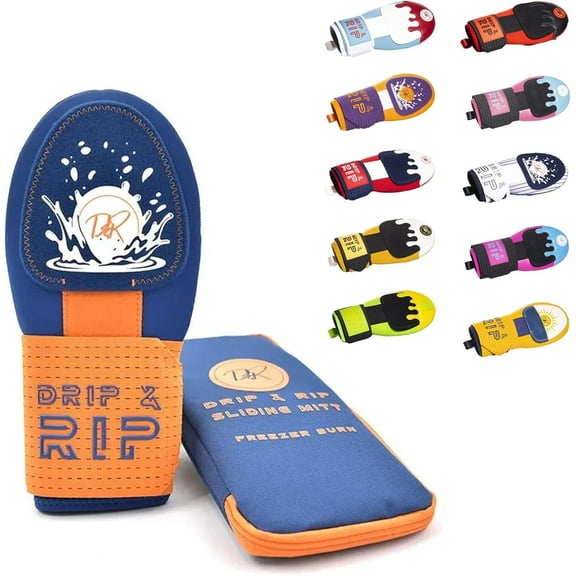 Drip & Rip Baseball & Softball Sliding Mitt Youth - Hand Protection for Base Running, Breathable & Durable Design (Freezer Burn) - Ages 10+