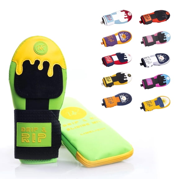 Drip & Rip Baseball and Softball Sliding Mitt Limelight Youth
