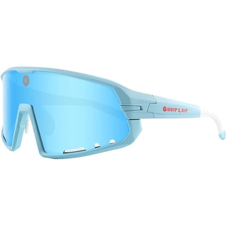 Drip & Rip Vibe Series Sports Sunglasses with TR90 Frame, UV400 Protection Lenses, Impact-Resistant Eyewear with Case, Lightweight Outdoor Sunglasses for Baseball, Cycling, and Running