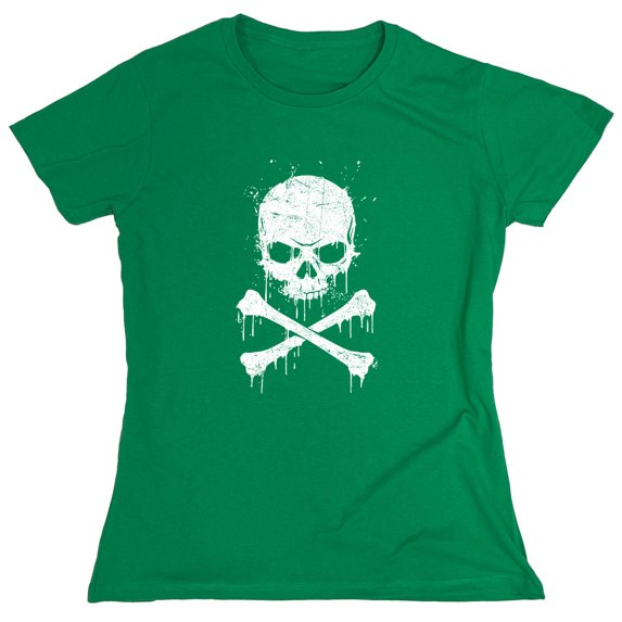 Drip Skull Sarcastic Humor Novelty Funny Women's Casual Tees