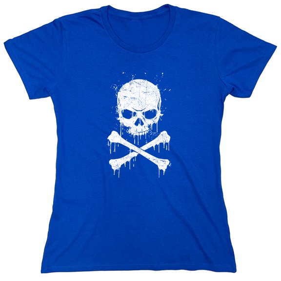 Drip Skull Sarcastic Humor Novelty Funny Women's Casual Tees