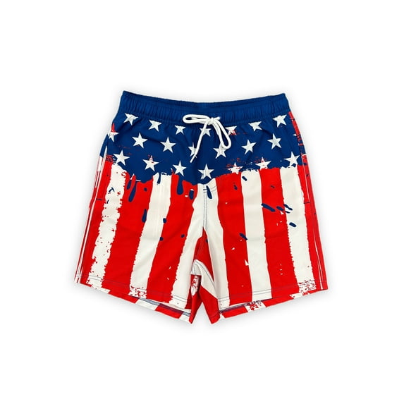 Drip Stars Men's and Men's Big & Tall Graphic Swim Shorts, Sizes S-3XL