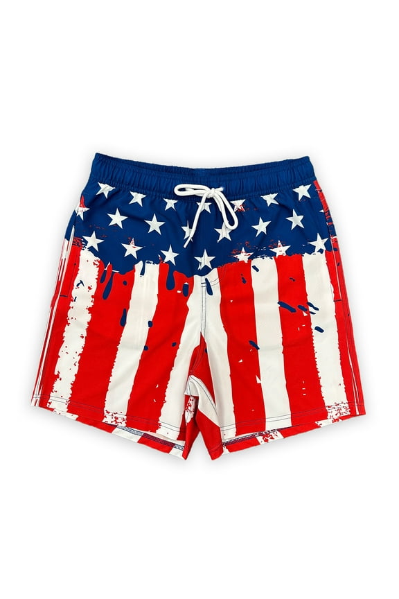 Drip Stars Men's and Men's Big & Tall Graphic Swim Shorts, Sizes S-3XL