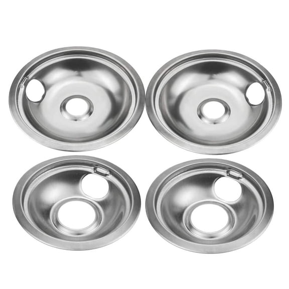 Drip Tray Electric Stove Top Covers for Whirlpool - Set of 4, Stainless Steel, Compatible with W10278125