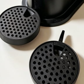 Drip Tray Replacement Set for Nespresso Vertuo Next, Coffee Machine Capsule Tray with Base & Perforated Cover, Black