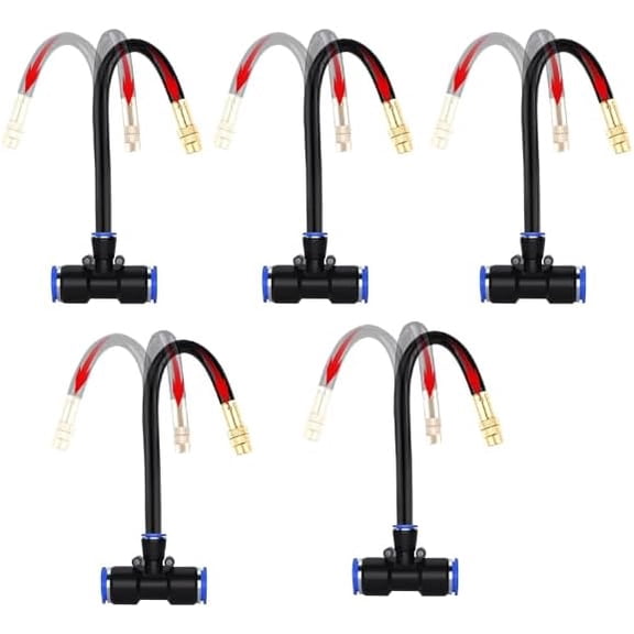Drip irrigation kit replacement parts 5 sets  Misting Nozzles, 8mm T Connectors & Repair Fittings for Adjustable Automatic Watering System$$Garden & Patio