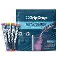 thumbnail image 1 of DripDrop Electrolyte Powder Dehydration Relief, Watermelon, Berry, Orange, Lemon, 32 count, 1 of 8