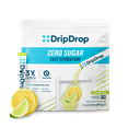 thumbnail image 1 of DripDrop Zero Electrolyte Powder Drink Mix for Dehydration Relief Fast, Lemon Lime, 32pk, 1 of 9
