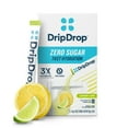 thumbnail image 1 of DripDrop Zero Sugar Electrolyte Powder Drink Mix for Dehydration Relief Fast, Lemon Lime, 0.16 oz, 8 Count Packets, 1 of 9