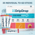 thumbnail image 1 of DripDrop Zero Sugar Plus Fast Hydration Electrolyte Drink Mix, Variety Pack, 33 Sticks, 1 of 5