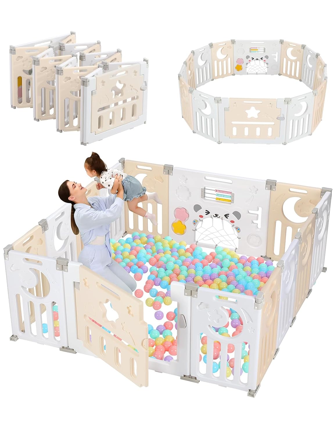Dripex Baby Playpen, Foldable Playpen for Babies and Toddlers