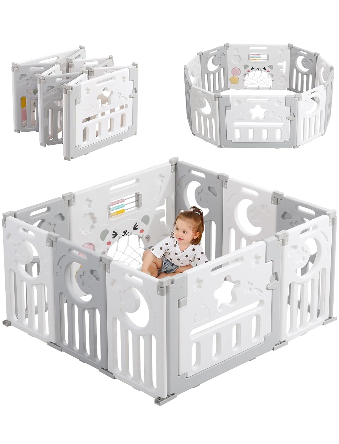 Dripex Baby Playpen, Foldable Playpen for Babies and Toddlers