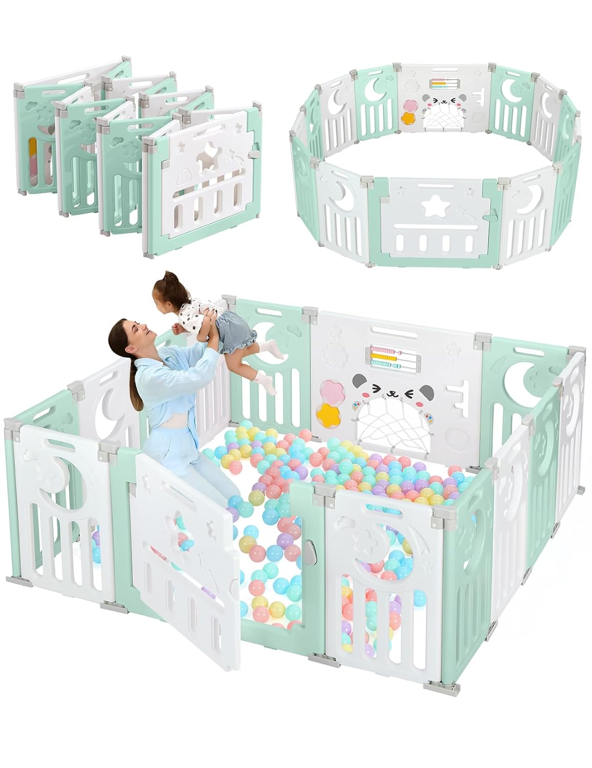 Dripex Baby Playpen, Foldable Playpen for Babies and Toddlers