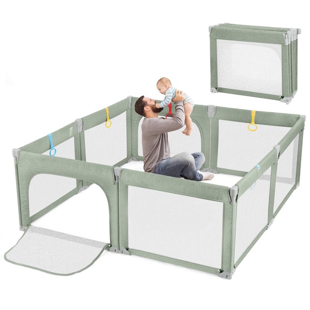 Dripex Foldable Baby Playpen, 71"×71" Play Pens for Babies and Toddlers
