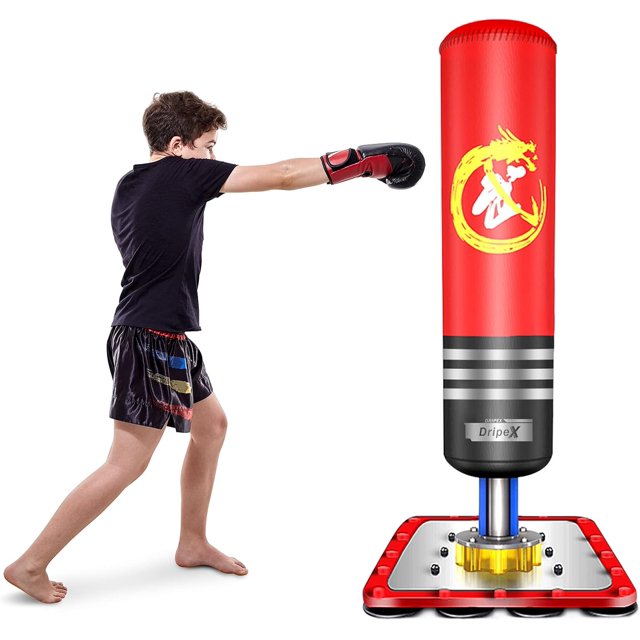 Dripex Freestanding Punching Bag Kids Heavy Boxing Bag with Suction