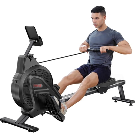 Dripex Magnetic Rowing Machine for Home Use Rower Machine for Home Gym & Cardio Training Rower with Aluminum Slide Rail, 16 Adjustable Resistance & LCD Monitor (2024 Upgrade Version)