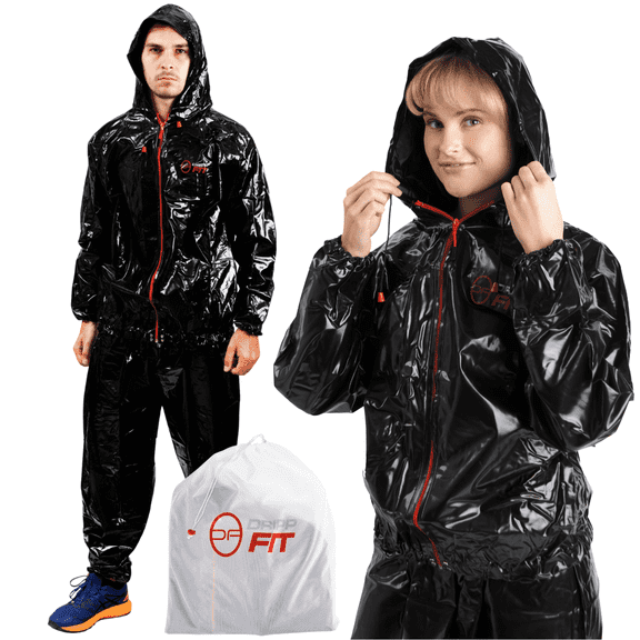Dripp Fit Sauna Suit weight loss Sweat Suit for Men and Women Includes Machine Safe Wash Bag (Large)