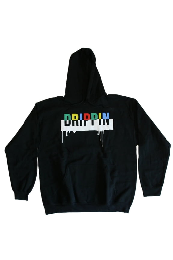 Drippin Men's Black Hoodie Size Medium