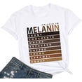 thumbnail image 1 of Drippin in Melanin T-Shirt Afro Women Funny Letter Print Tshirts Black Queen Graphic Tee Tops Short Sleeve Shirt, 1 of 3
