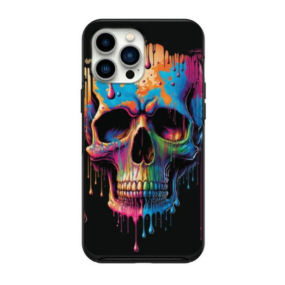 Dripping Colorful Wax Skull Case for iPhone 14 14 pro 14pro max 13 12 11 Pro Max Case iPhone 13 12 Mini XS Max XR 6 7 Plus 8 Plus